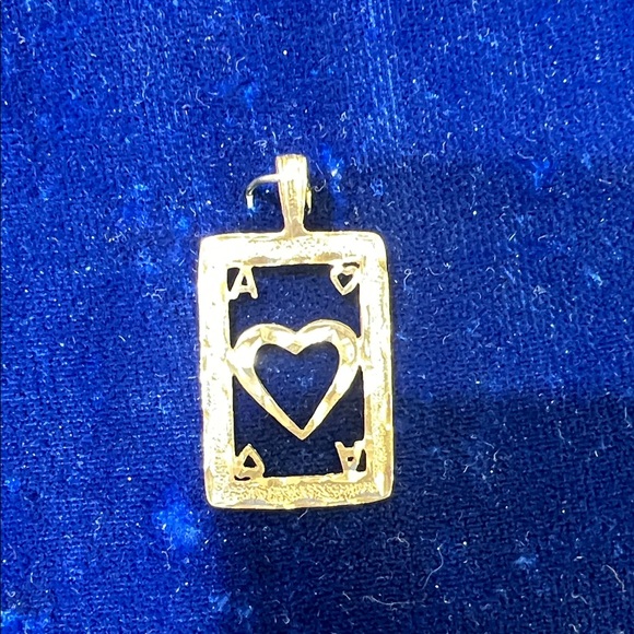Gold Playing Card Pendant